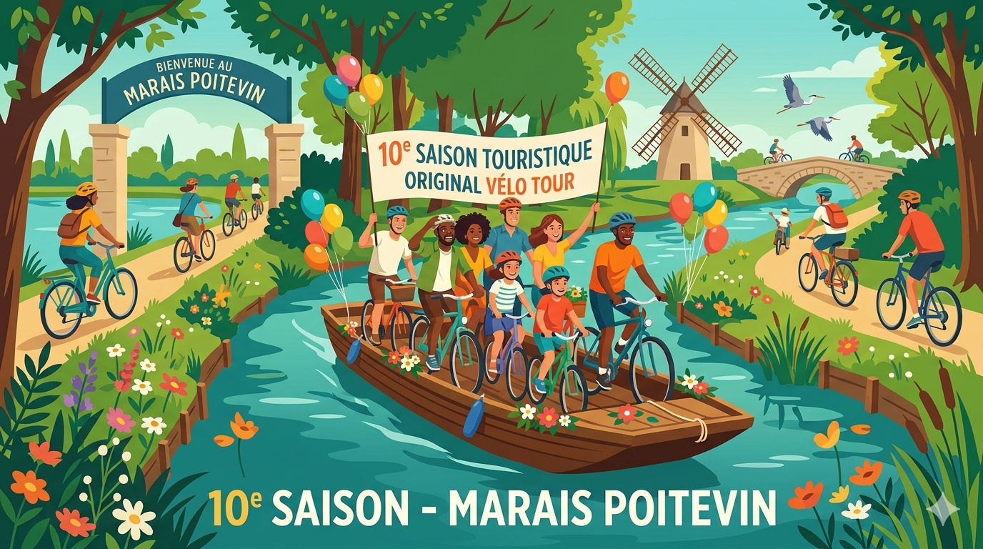 Original Velo Tour Balades A Velo Marais Poitevin Original Velo Tour 10e Saison Touristique Dans Le Marais Poitevin